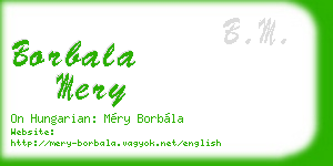 borbala mery business card