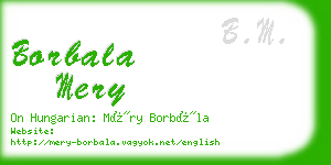 borbala mery business card